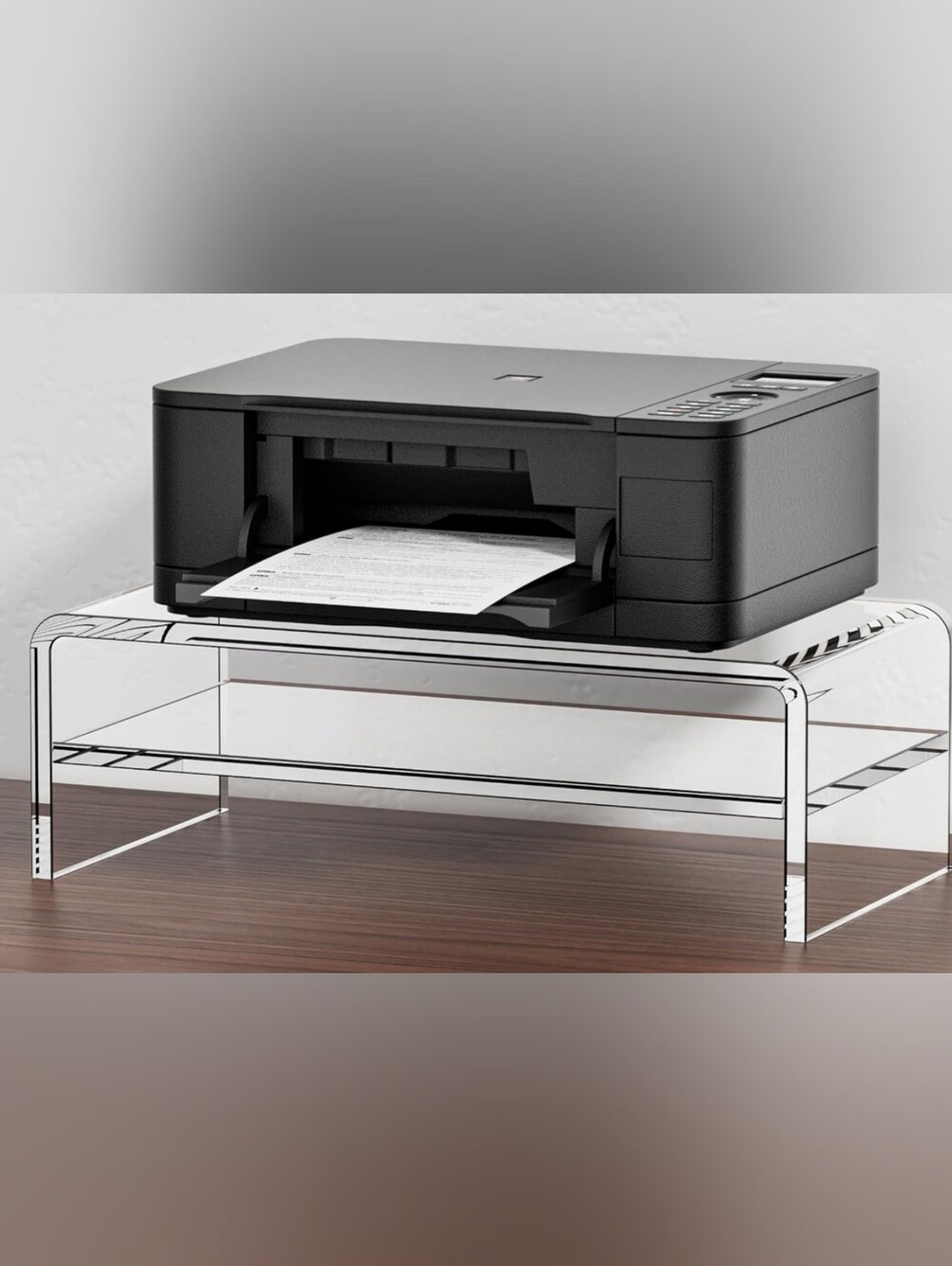 Egchi 2-Tier Clear Acrylic Monitor Stand & Desk Riser (16"x8"x5.12")